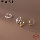 925 Sterling Silver French Zircon Hoop Earrings for Women