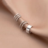 925 Silver Geometric Clip On Earrings Party Teen Ear Cuff Jewelry