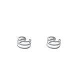 925 Silver Geometric Clip On Earrings Party Teen Ear Cuff Jewelry