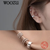 925 Silver Geometric Clip On Earrings Party Teen Ear Cuff Jewelry