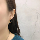 925 Silver Geometric Oval Hoop Earrings Wedding Party Jewelry