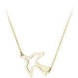 925 Sterling Silver Bird Pendant Necklace Delicate Jewelry