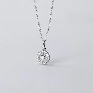 925 Silver Zircon Pendant Necklace for Women Gothic Jewelry Gift