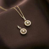925 Silver Zircon Pendant Necklace for Women Gothic Jewelry Gift