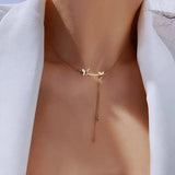 925 Silver Butterfly Necklaces for Women Plated Jewelry Gift