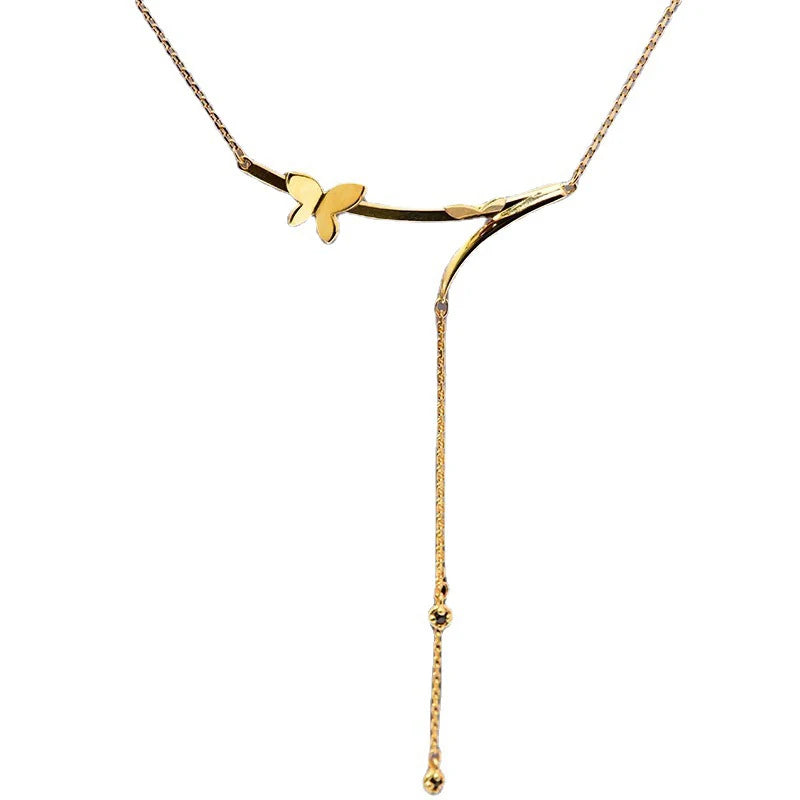 925 Silver Butterfly Necklaces for Women Plated Jewelry Gift