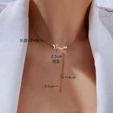 925 Silver Butterfly Necklaces for Women Plated Jewelry Gift