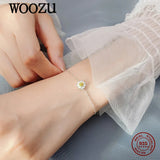 925 Sterling Silver Daisy Link Chain Bracelet Women Wedding Jewelry Gift