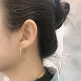 925 Sterling Silver Circle Hoop Earrings For Women Charm Party