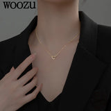 925 Silver Love Heart CZ Zircon Pendant Necklace Women Jewelry