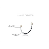 925 Silver Pearl Smile Adjustable Ring Women Party Jewelry