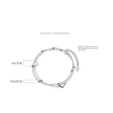 925 Silver Sweet Love Heart Bracelet Wedding Romantic Jewelry