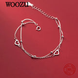925 Silver Sweet Love Heart Bracelet Wedding Romantic Jewelry