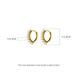 925 Silver Pearl Huggie Earrings For Women Teen Party Jewelry