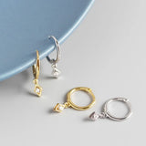 925 Silver Drop Earrings Round Zircon Party Jewelry Gift