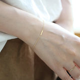 Initials I Bracelet Women 925 Sterling Silver 14k Plated Rock Party Bangle