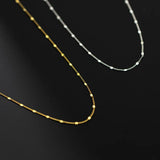 Geometric Link Chain Necklace 925 Sterling Silver European Rock 18K Pla