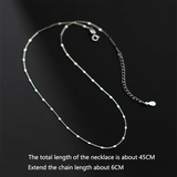 Geometric Link Chain Necklace 925 Sterling Silver European Rock 18K Pla