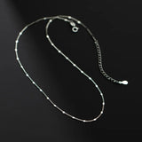 Geometric Link Chain Necklace 925 Sterling Silver European Rock 18K Pla