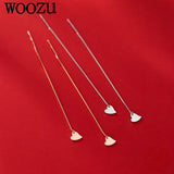 925 Silver Mini Love Heart Tassel Stud Earrings For Women