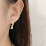 Minimalism Small Round Balls Pendant Drop Earrings 925 Sterling Silver