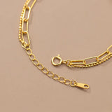 Double Layer Punk Chain Bracelet 925 Silver Hip Hop Jewelry