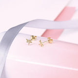 925 Silver Dragonfly Stud Earrings Glossy Finish Women Girls Jewelry