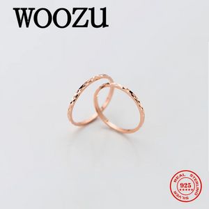 Skinny Rose Charming Finger Ring 925 Sterling Silver Wedding Anniversary Jewelry
