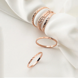 Skinny Rose Charming Finger Ring 925 Sterling Silver Wedding Anniversary Jewelry