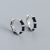 Enamel Hoop Earrings 925 Sterling Silver Cartilage Round Ear Hoop Girl Jewelry