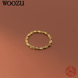 925 Silver Cuban Chain Finger Rings for Women