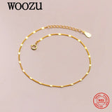 925 Sterling Silver Link Chain Anklet Jewelry