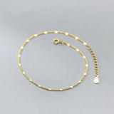 925 Sterling Silver Link Chain Anklet Jewelry