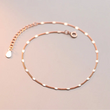 925 Sterling Silver Link Chain Anklet Jewelry