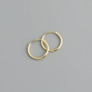 925 Silver Bohemian Circle Hoop Earrings Women Party Gothic Punk Rock Jewelry