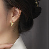925 Silver Boho Round Hoop Earrings for Women Party Punk Ear Buckle