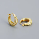 925 Silver Boho Round Hoop Earrings for Women Party Punk Ear Buckle
