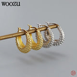 925 Silver Boho Round Hoop Earrings for Women Party Punk Ear Buckle