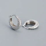 925 Silver Boho Round Hoop Earrings for Women Party Punk Ear Buckle