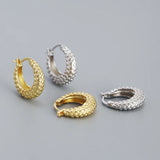 925 Silver Boho Round Hoop Earrings for Women Party Punk Ear Buckle