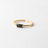 925 Silver Stone Open Rings for Women Party Adjustable Jewelry