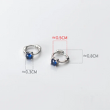 925 Silver Zircon Hoop Earrings For Women/Girls/Kids