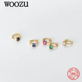 925 Silver Zircon Hoop Earrings For Women/Girls/Kids