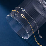 925 Silver Evil Eye Chain Bracelet Women Party Turkey Jewelry Gift
