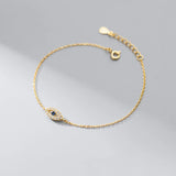 925 Silver Evil Eye Chain Bracelet Women Party Turkey Jewelry Gift