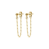 925 Silver Charms Link Chain Drop Earrings for Women