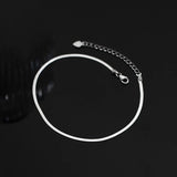 925 Sterling Silver Golden Snake Bone Anklet for Women
