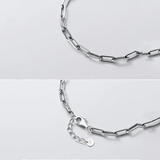 925 Silver Rock Link Chain Charm Bracelet Bangle Hip Hop Jewelry Gift