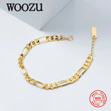 925 Silver Cuban Link Chain Bracelet Party Punk Hip Hop Rock Jewelry