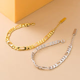 925 Silver Cuban Link Chain Bracelet Party Punk Hip Hop Rock Jewelry